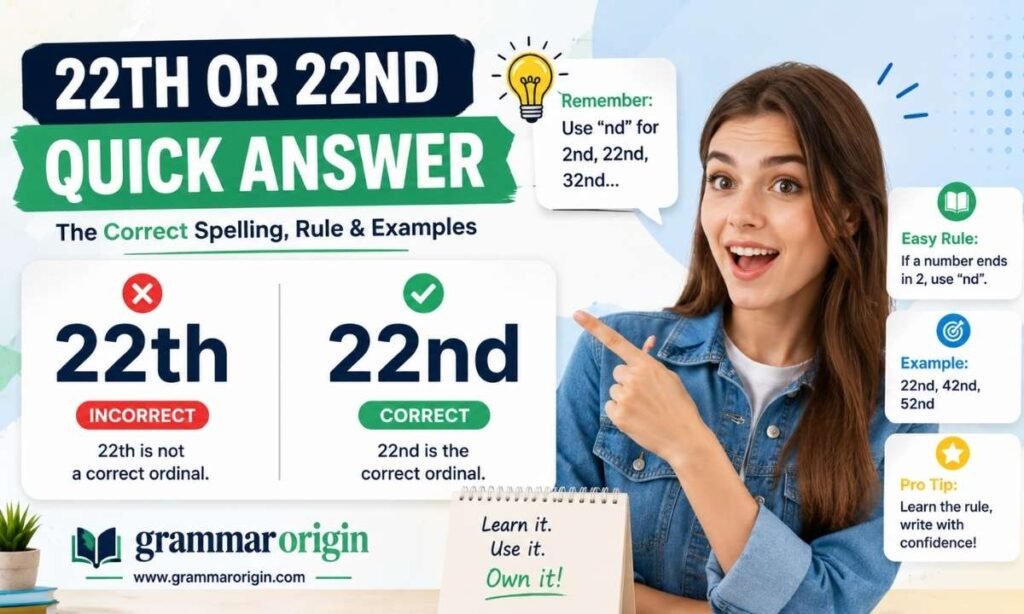 22th or 22nd – Quick Answer