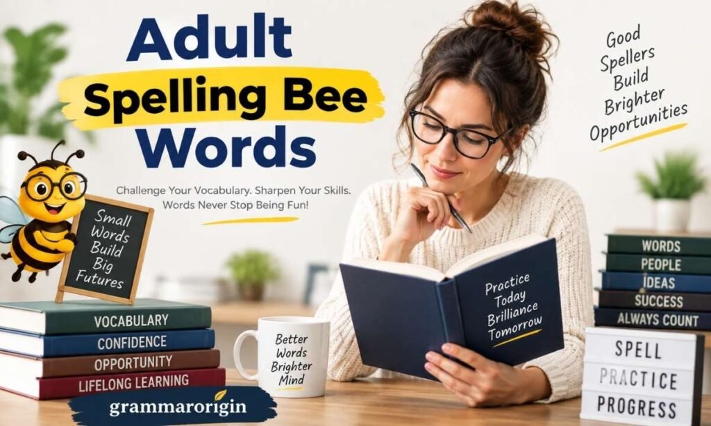 Adult Spelling Bee Words