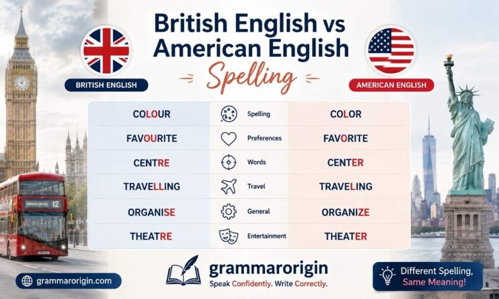 British English vs American English Spelling