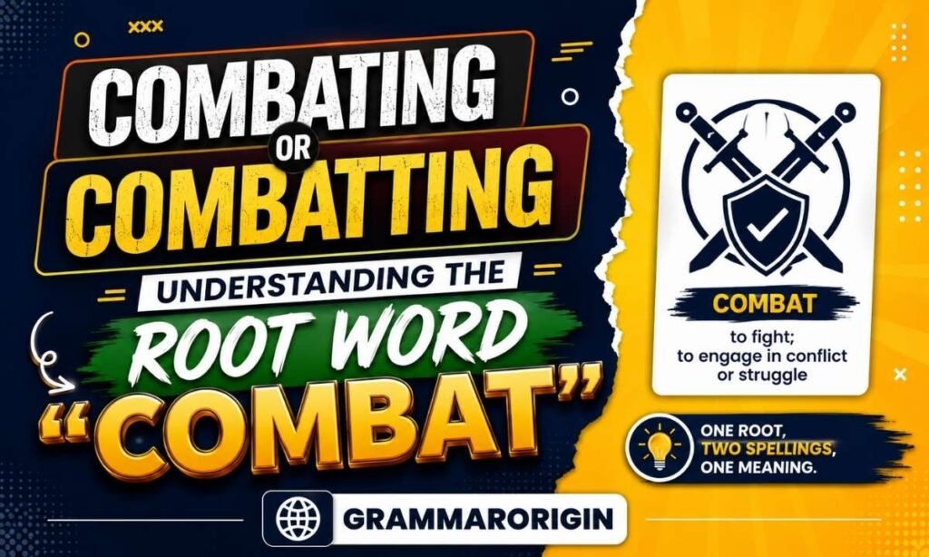 Combating or Combatting Understanding the Root Word Combat