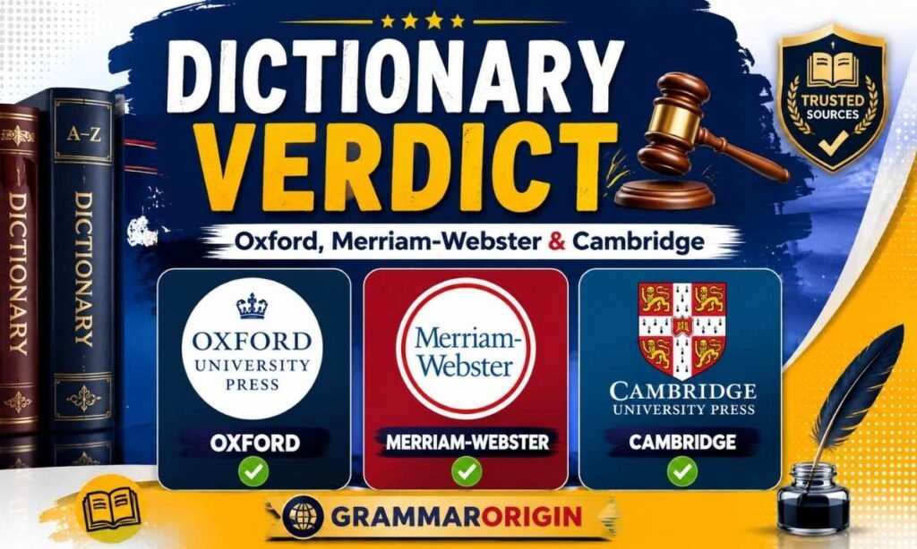 Dictionary Verdict What Oxford, Merriam-Webster & Cambridge Really Say
