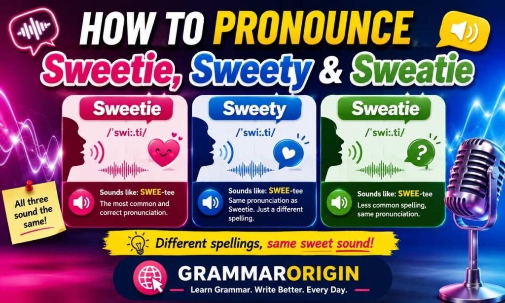 How to Pronounce Sweetie, Sweety & Sweatie (With Audio Guide)