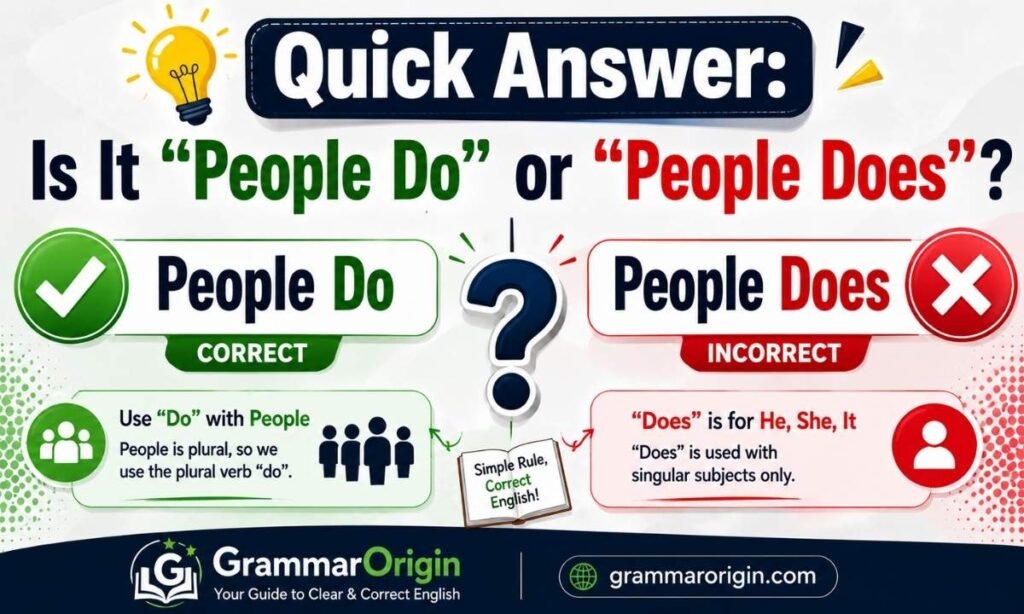 People Do or People Does