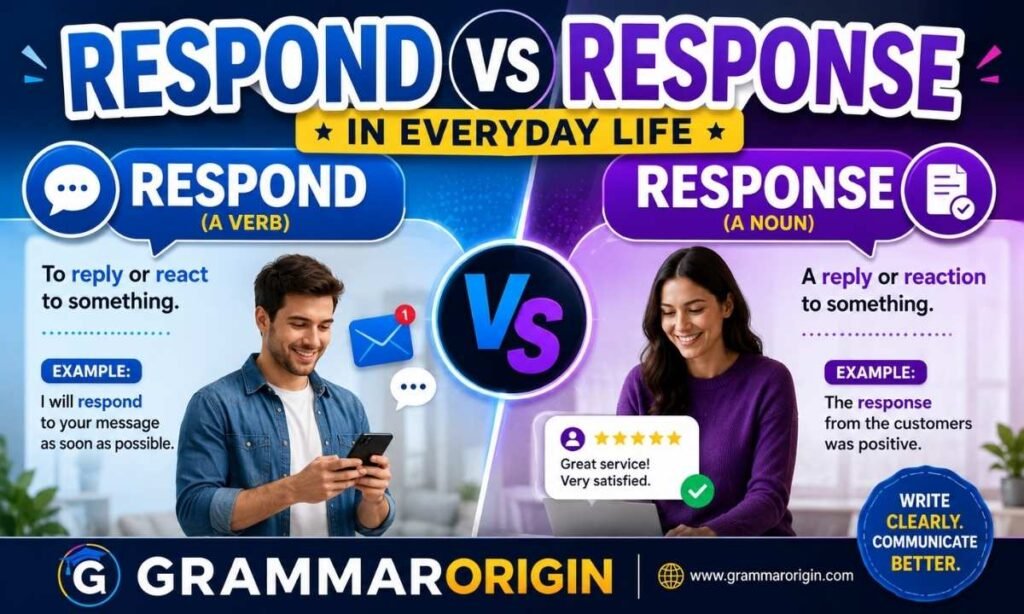 Respond vs Response in Everyday Life Real Examples Explained
