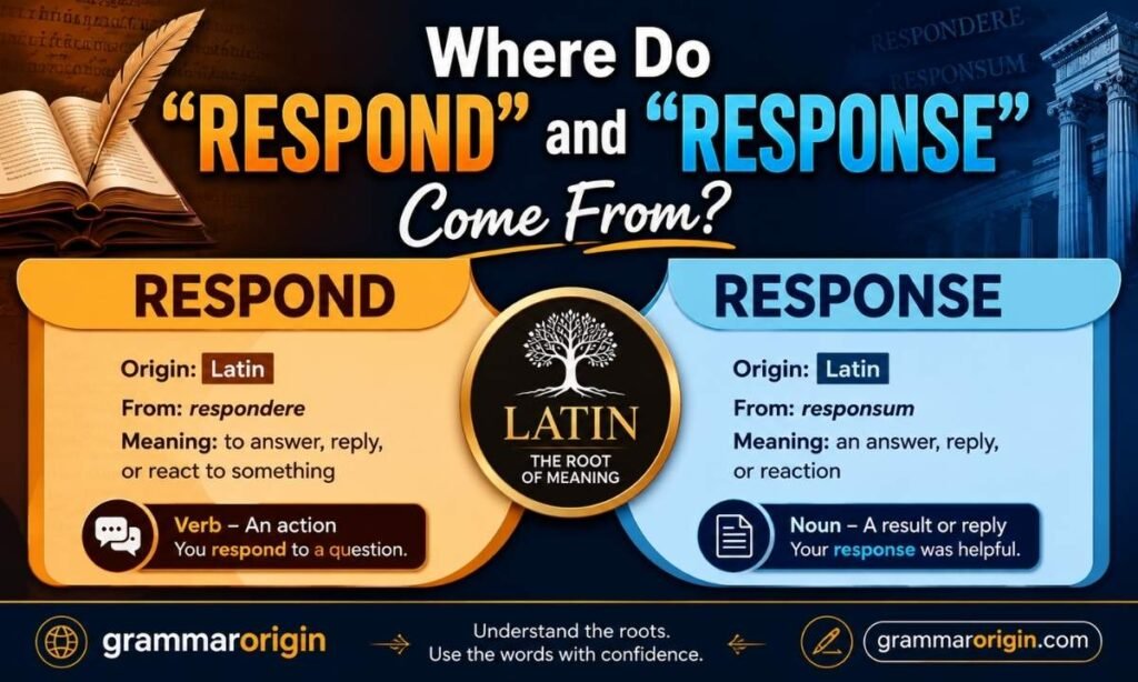 Where Do Respond and Response Come From Word Origins Explained