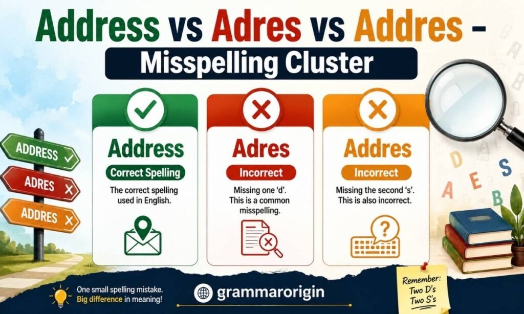 Address vs Adres vs Addres – Misspelling Cluster