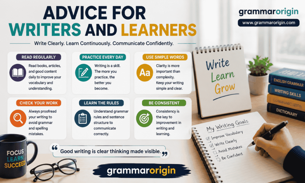 Advice for Writers and Learners