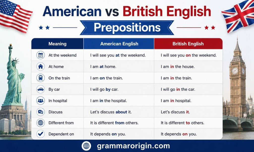 American vs British English Prepositions