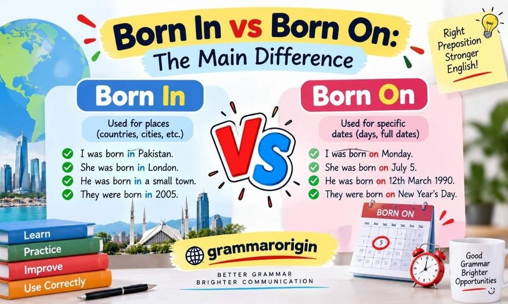 Born In vs Born On The Main Difference