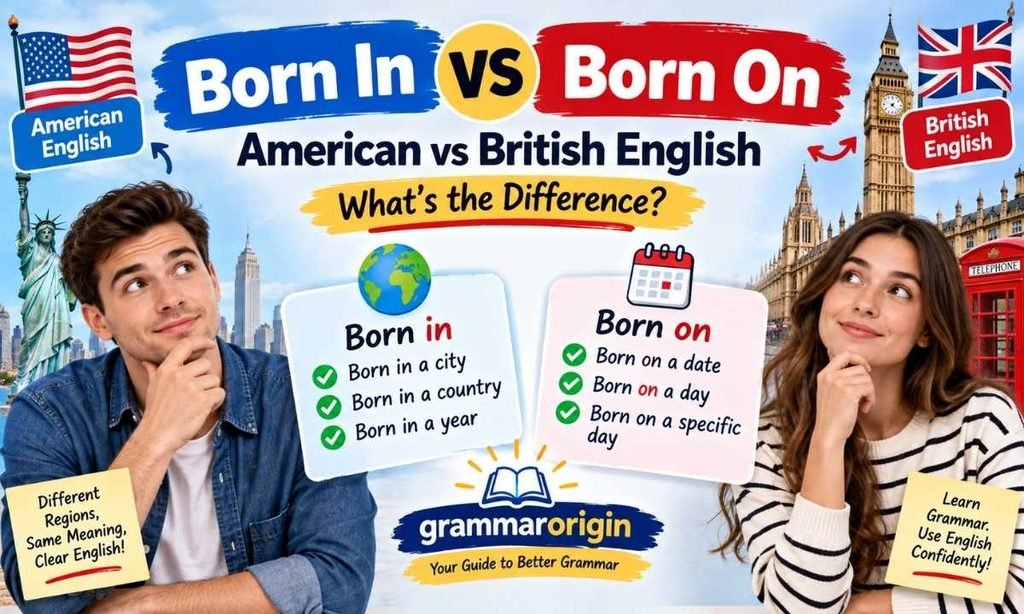 Born In vs Born OnAmerican vs British English