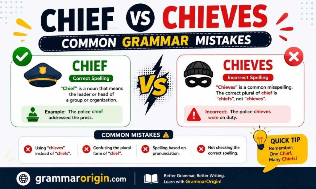 Chief vs Chieves Common Grammar Mistakes