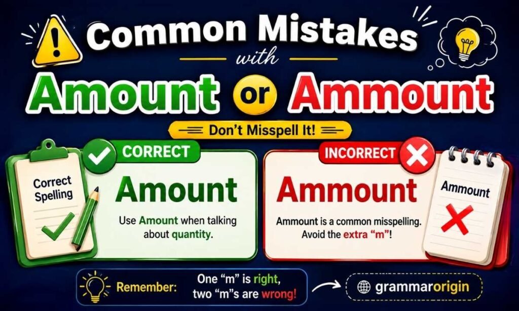 Common Mistakes with Amount or Ammount