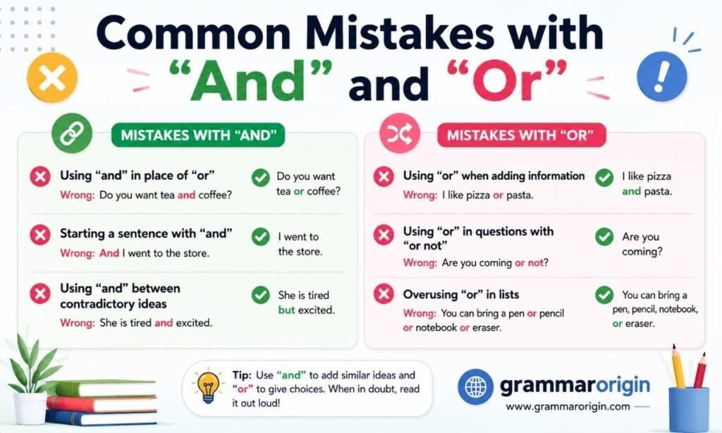 Common Mistakes with And and Or