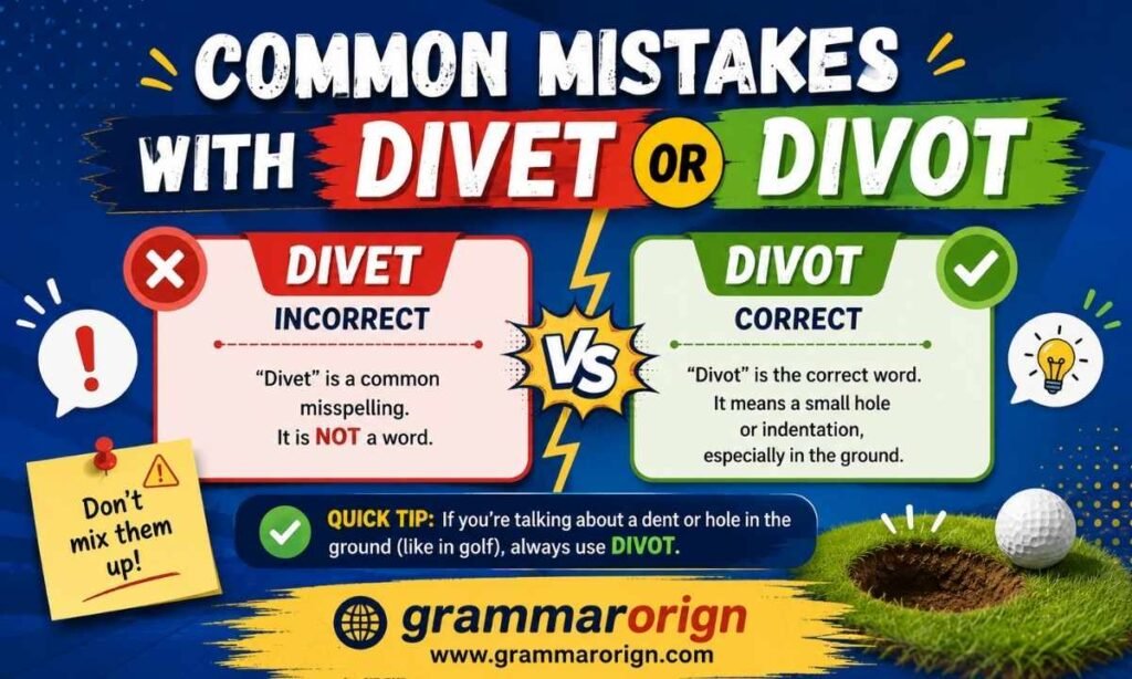 Common Mistakes with Divet or Divot