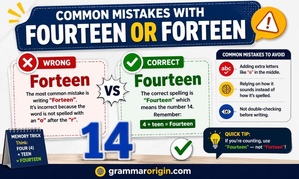 Common Mistakes with Fourteen or Forteen