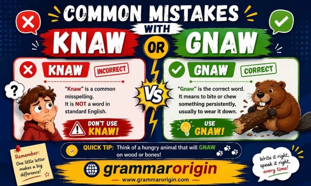 Common Mistakes with Knaw or Gnaw