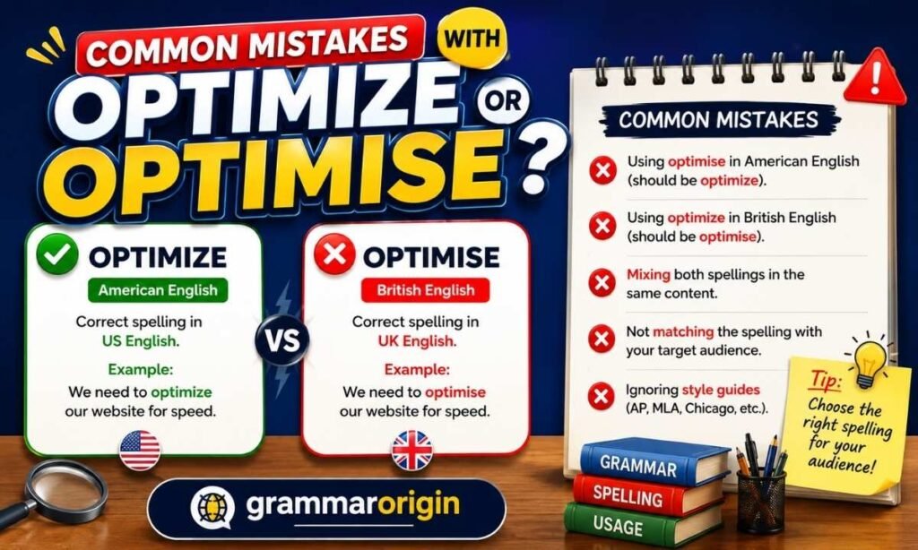 Common Mistakes with Optimize or Optimise