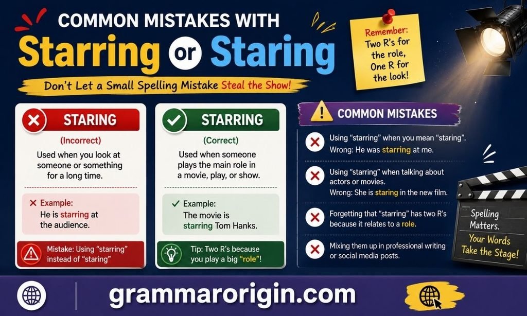 Common Mistakes with Starring or Staring