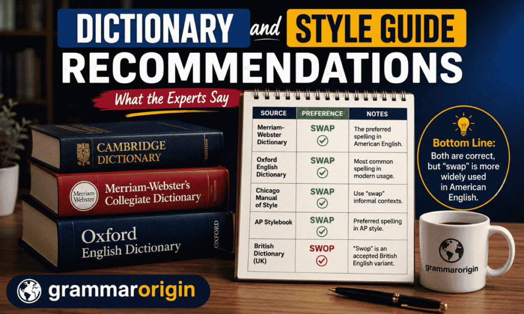 Dictionary and Style Guide Recommendations