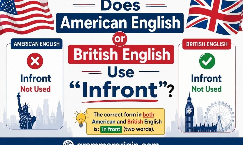 Does American English or British English Use Infront