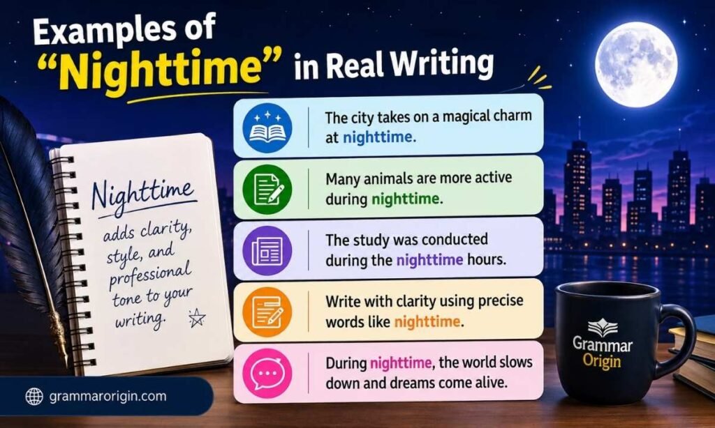 Examples of Nighttime in Real Writing