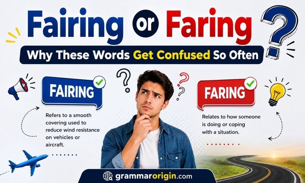 Fairing or Faring Why These Words Get Confused So Often