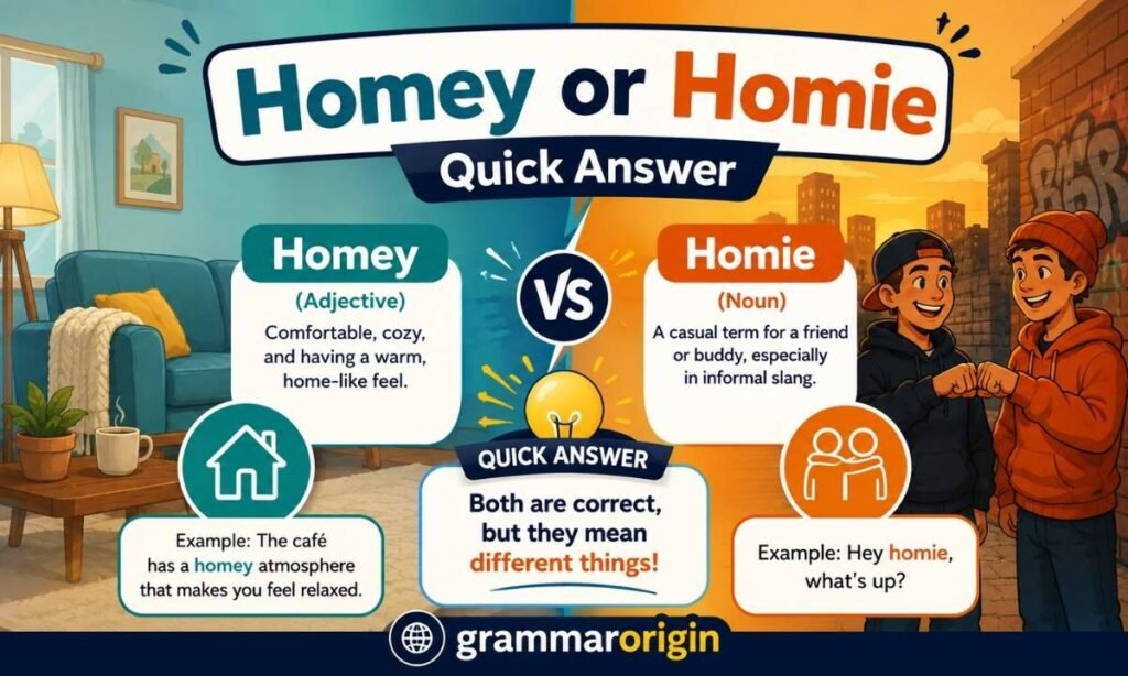 Homey or Homie – Quick Answer