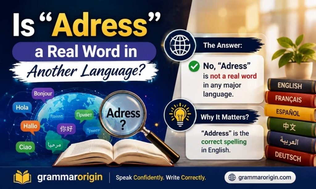 Is Adress a Real Word in Another Language