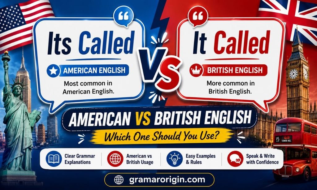 Its Called vs It Called American vs British English