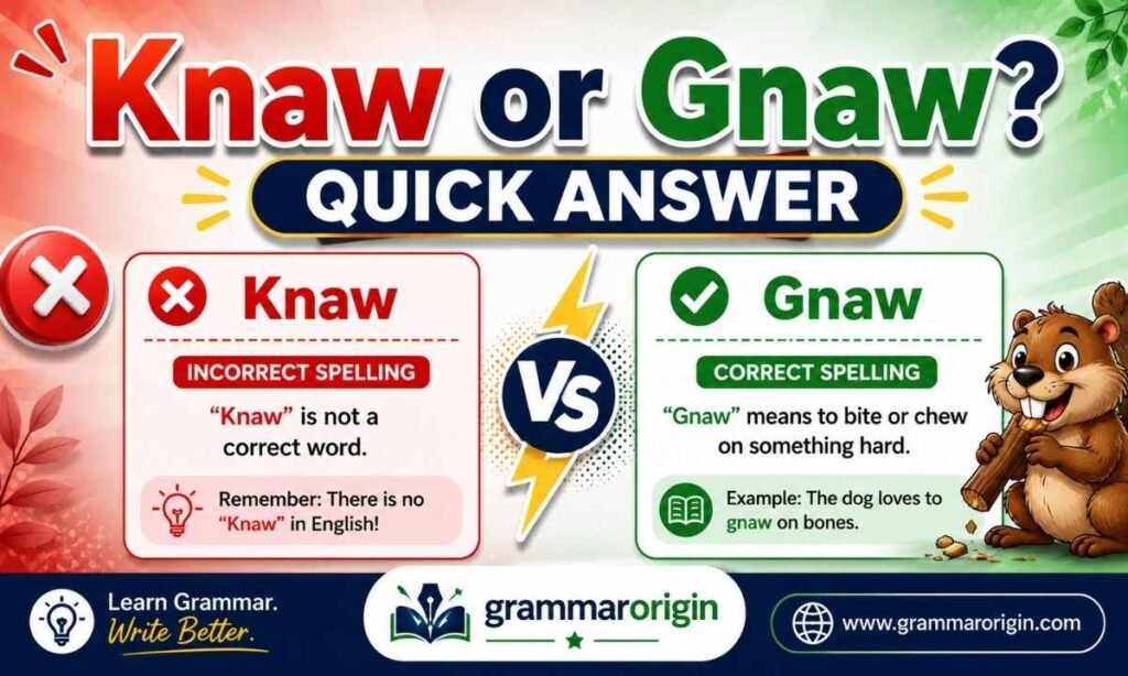 Knaw or Gnaw – Quick Answer