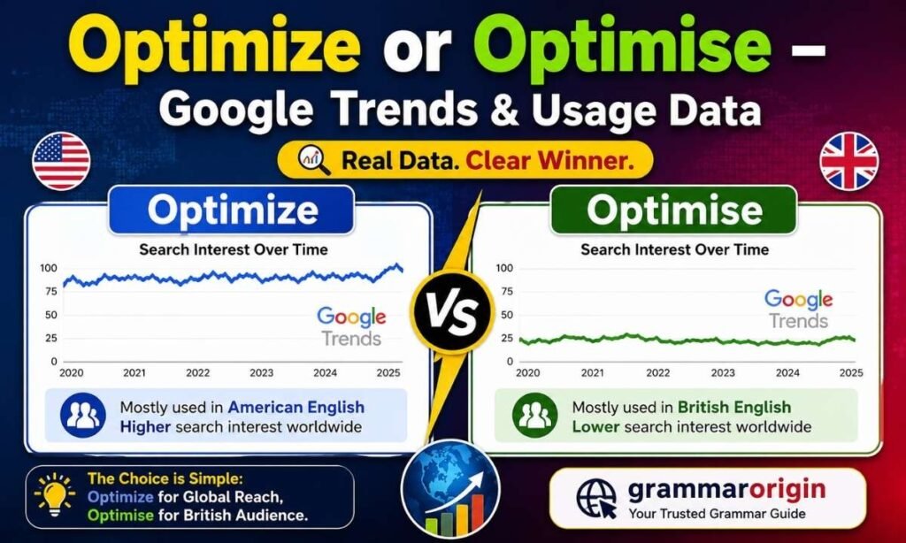 Optimize or Optimise – Google Trends & Usage Data