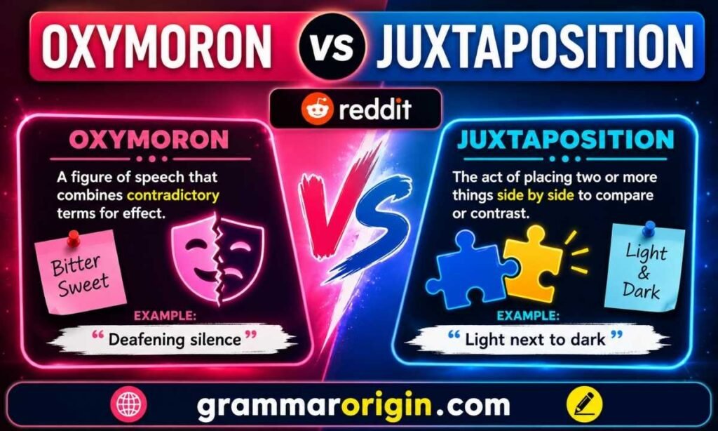 Oxymoron vs juxtaposition reddit