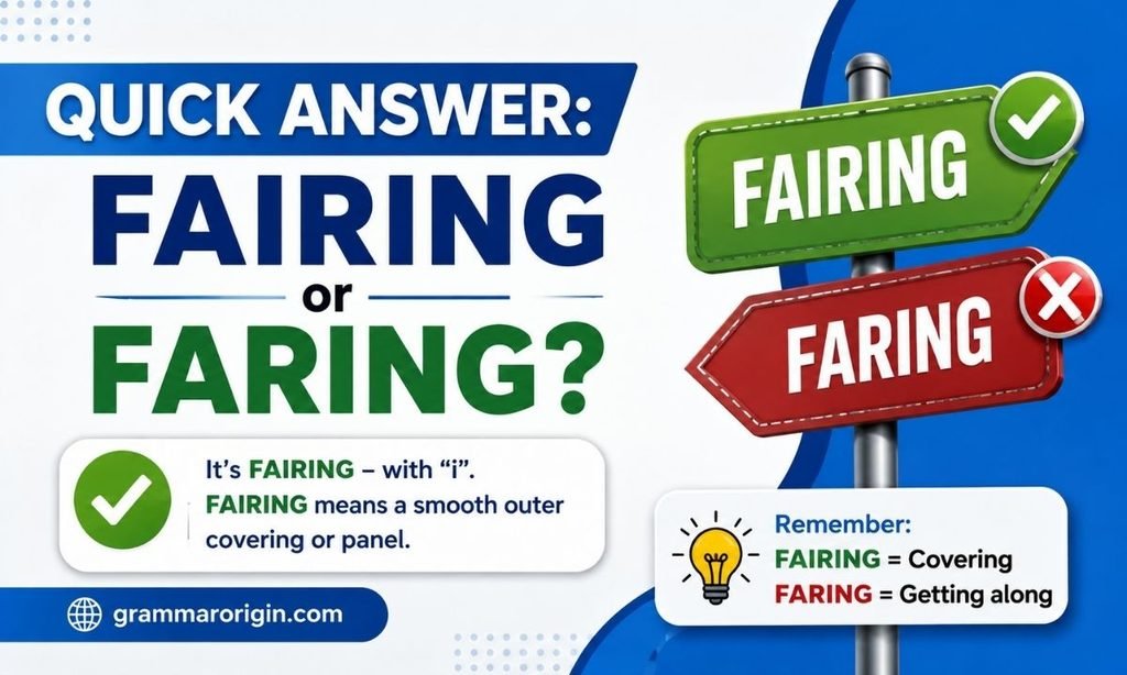 Quick Answer Fairing or Faring