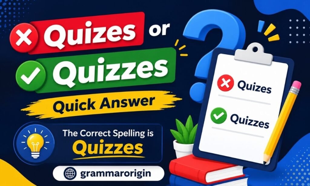 Quizes or Quizzes – Quick Answer