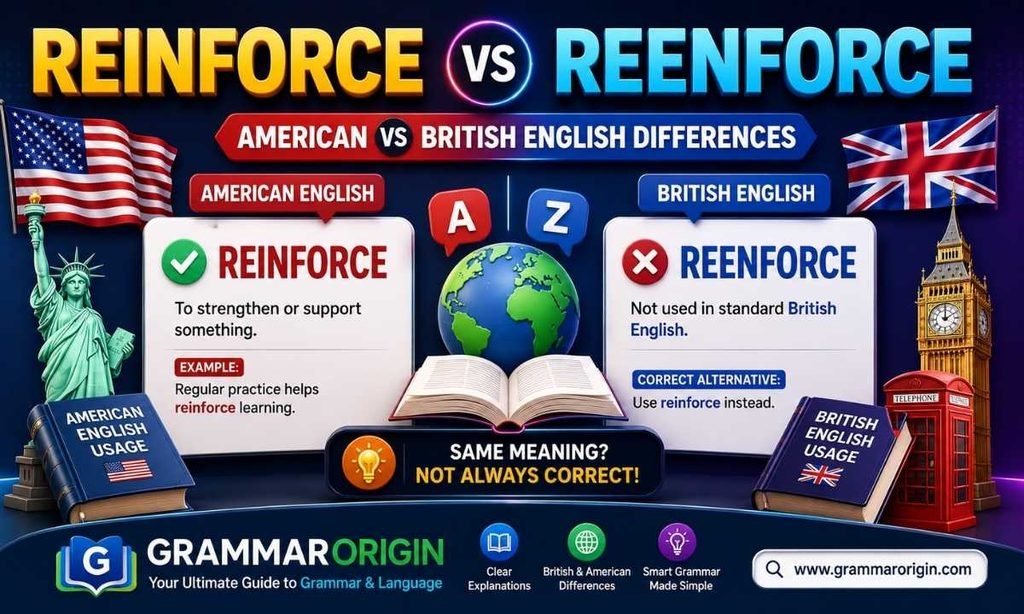 Reinforce or Reenforce American vs British English Differences