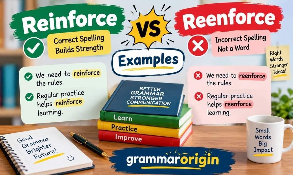 Reinforce vs Reenforce Examples
