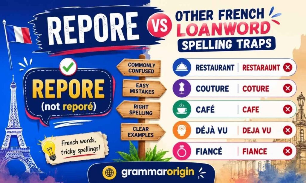 Repore vs Other French Loanword Spelling Traps