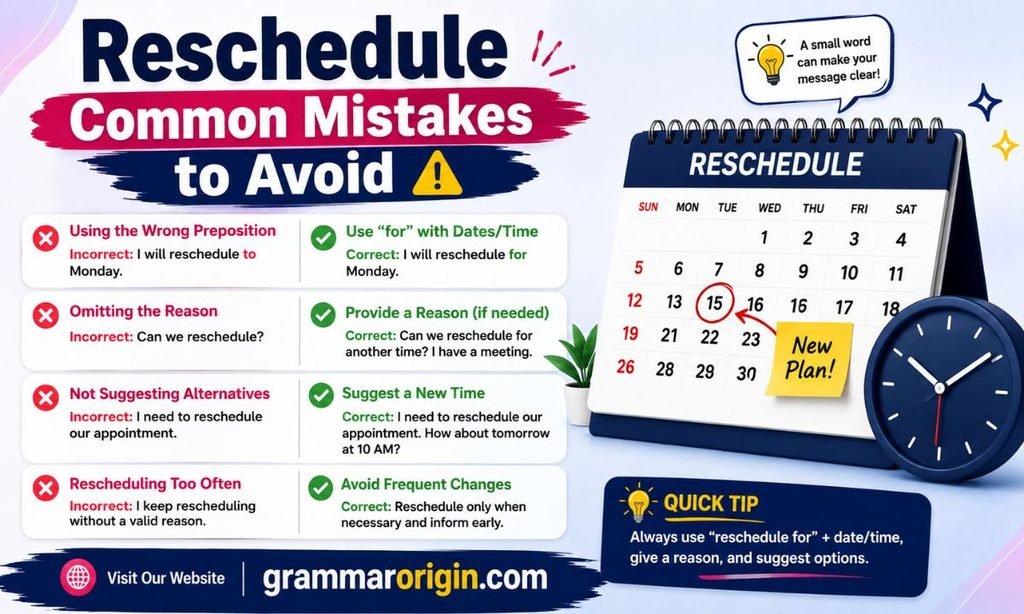 Reschedule Common Mistakes to Avoid