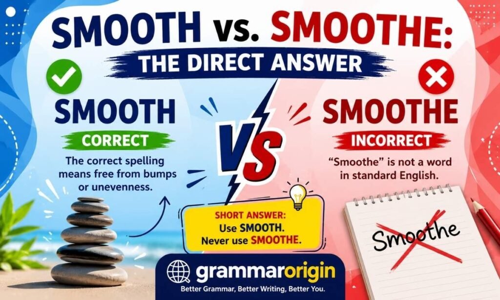 Smooth vs. Smoothe The Direct
