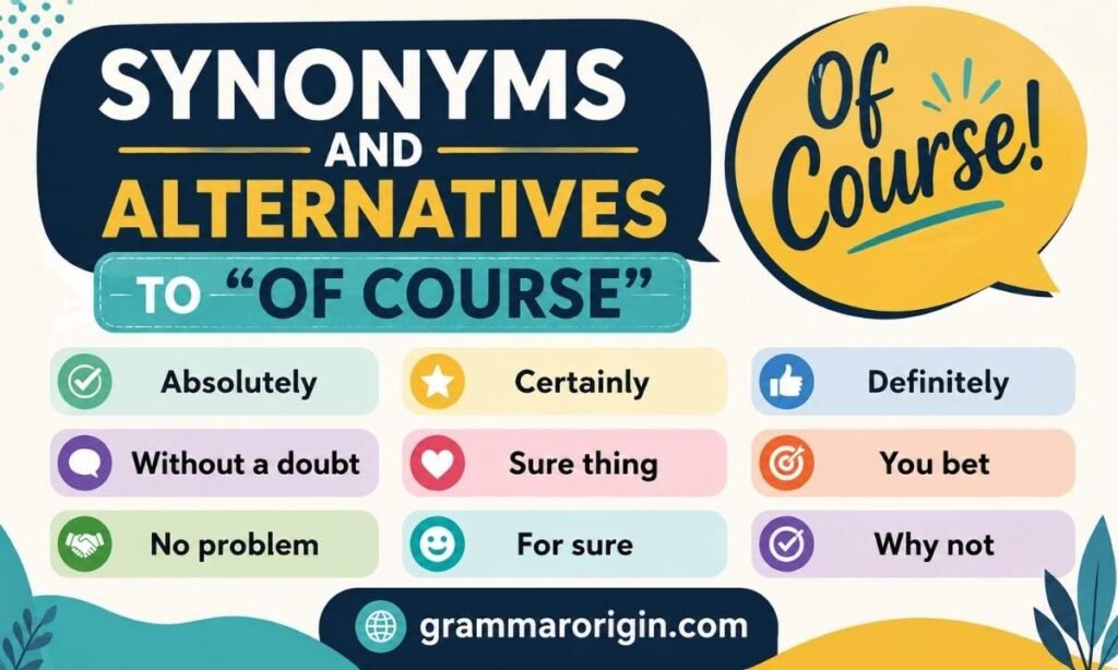 Synonyms and Alternatives to Of Course