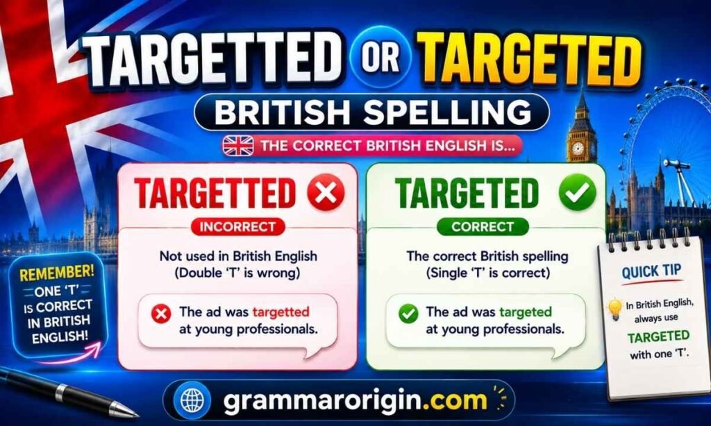 Targetted or targeted British spelling