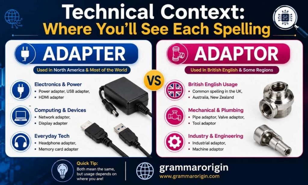 Technical Context Where You ll See Each Spelling