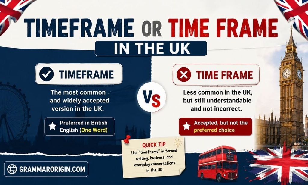 Timeframe or Time Frame in the UK