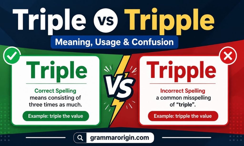 Triple vs Tripple (Meaning, Usage & Confusion)