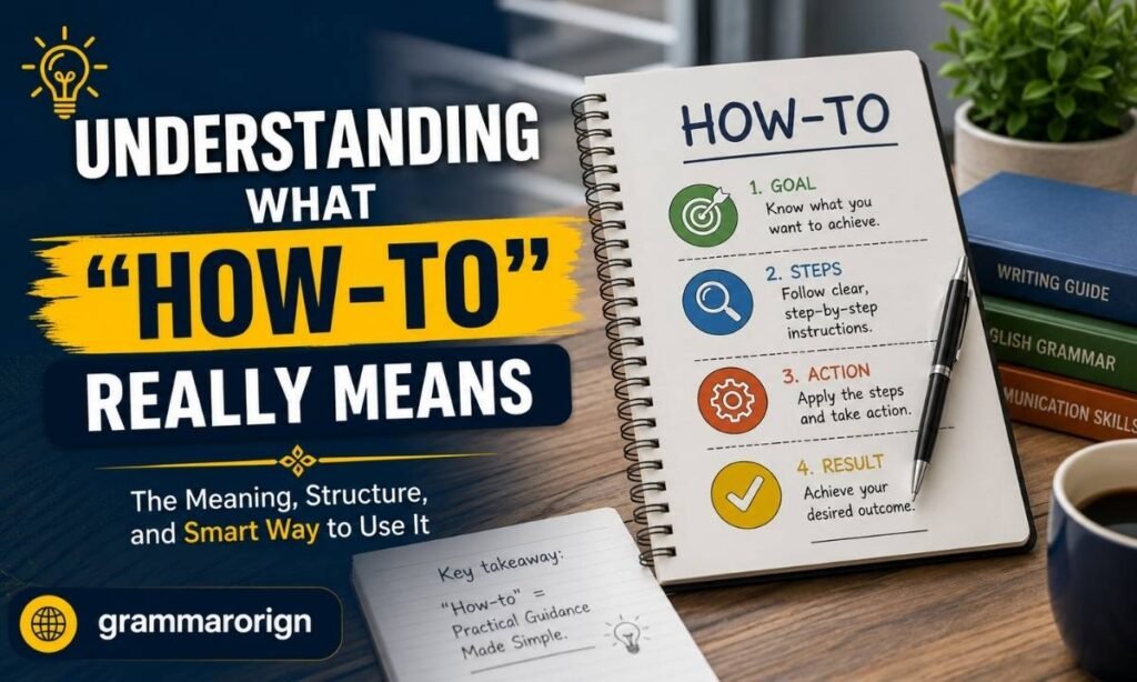 Understanding What How-To Really Means