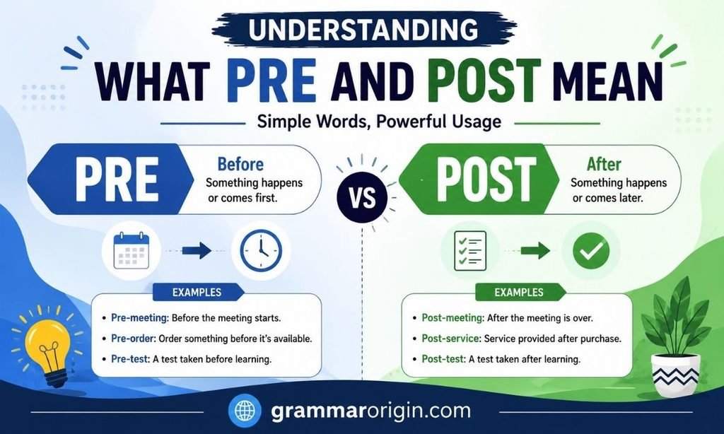 Understanding What Pre and Post Mean