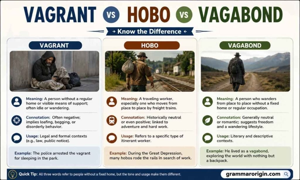 Vagrant vs Hobo vs Vagabond