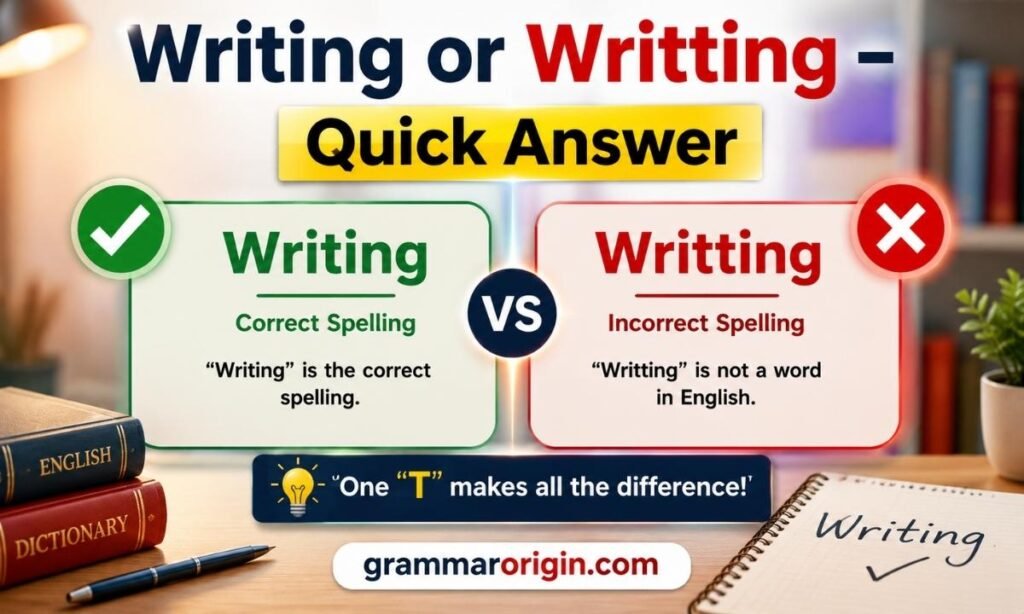 Writing or Writting – Quick Answer