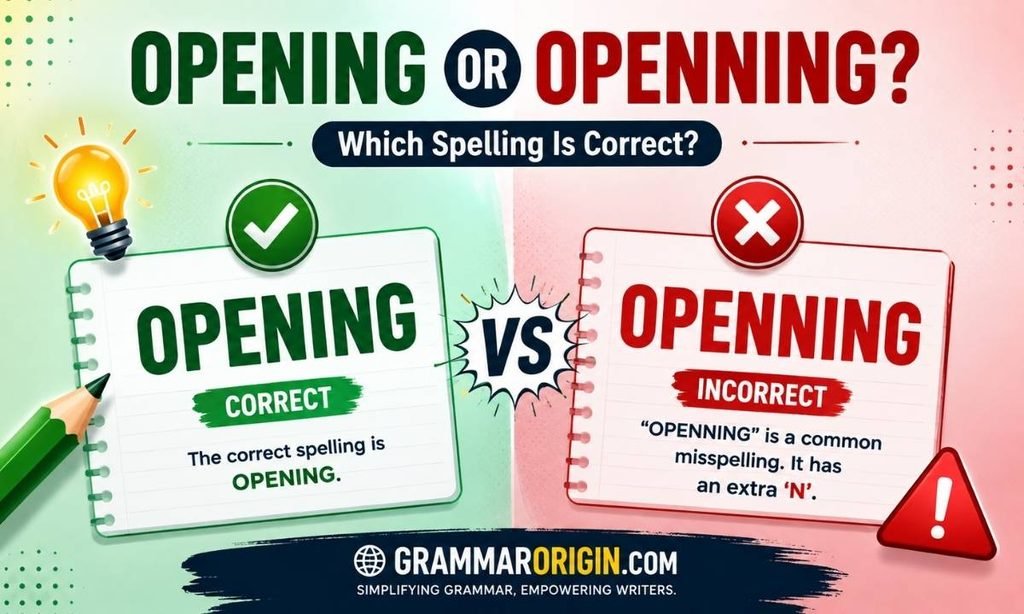 opening or openning