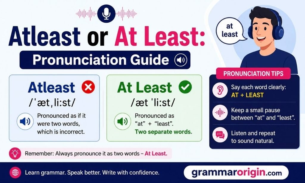 Atleast or At Least Pronunciation Guide